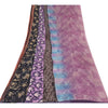 Sanskriti Vintage Sarees Multi Pure Georgette Silk Printed Sari Craft Sustainable Fabric