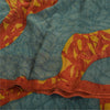 Sanskriti Vintage Sarees Multi Pure Georgette Silk Printed Sari 5yd Craft Sustainable Fabric