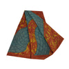Sanskriti Vintage Sarees Multi Pure Georgette Silk Printed Sari 5yd Craft Sustainable Fabric