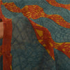 Sanskriti Vintage Sarees Multi Pure Georgette Silk Printed Sari 5yd Craft Sustainable Fabric