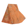 Sanskriti Vintage Sarees Orange Pure Georgette Silk Printed Sari Craft Sustainable Fabric