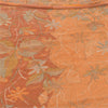 Sanskriti Vintage Sarees Orange Pure Georgette Silk Printed Sari Craft Sustainable Fabric