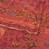 Sanskriti Vintage Sarees Pure Georgette Silk Hand Beaded Print Sari Craft Sustainable Fabric