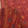 Sanskriti Vintage Sarees Pure Georgette Silk Hand Beaded Print Sari Craft Sustainable Fabric
