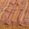 Sanskriti Vintage Sarees Pure Georgette Silk Printed Woven Sari 6yd Craft Sustainable Fabric