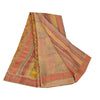 Sanskriti Vintage Sarees Pure Georgette Silk Printed Woven Sari 6yd Craft Sustainable Fabric