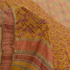 Sanskriti Vintage Sarees Pure Georgette Silk Printed Woven Sari 6yd Craft Sustainable Fabric