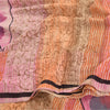 Sanskriti Vintage Sarees Multi Pure Georgette Silk Printed Sari 5yd Craft Sustainable Fabric