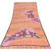 Sanskriti Vintage Sarees Multi Pure Georgette Silk Printed Sari 5yd Craft Sustainable Fabric