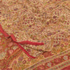 Sanskriti Vintage Sarees Peach Pure Georgette Silk Printed Sari 5yd Craft Fabric