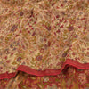 Sanskriti Vintage Sarees Peach Pure Georgette Silk Printed Sari 5yd Craft Fabric