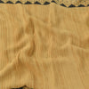 Sanskriti Vintage Sarees Black/Beige Pure Georgette Silk Printed Sari 5yd Sustainable Fabric