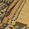 Sanskriti Vintage Sarees Black/Beige Pure Georgette Silk Printed Sari 5yd Sustainable Fabric