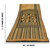 Sanskriti Vintage Sarees Black/Beige Pure Georgette Silk Printed Sari 5yd Sustainable Fabric