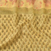 Sanskriti Vintage Sarees Yellow Pure Georgette Silk Print Sari 5yd Craft Sustainable Fabric