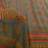 Sanskriti Vintage Sarees Multi Pure Georgette Silk Printed Sari 6yd Craft Sustainable Fabric