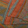 Sanskriti Vintage Sarees Multi Pure Georgette Silk Printed Sari 6yd Craft Sustainable Fabric