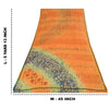 Sanskriti Vintage Sarees Orange Pure Georgette Silk Print Sari 5yd Craft Sustainable Fabric