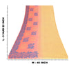Sanskriti Vintage Sarees Yellow/Pink Pure Georgette Silk Printed Sari 5yd Sustainable Fabric