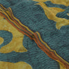 Sanskriti Vintage Sarees Blue/Green Pure Georgette Silk Printed Sari 5yd Sustainable Fabric