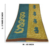 Sanskriti Vintage Sarees Blue/Green Pure Georgette Silk Printed Sari 5yd Sustainable Fabric