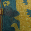 Sanskriti Vintage Sarees Blue/Green Pure Georgette Silk Printed Sari 5yd Sustainable Fabric