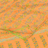 Sanskriti Vintage Sarees Yellow Pure Georgette Silk Print Sari 5yd Craft Sustainable Fabric