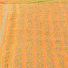 Sanskriti Vintage Sarees Yellow Pure Georgette Silk Print Sari 5yd Craft Sustainable Fabric
