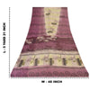 Sanskriti Vintage Sarees Purple/CreamPure Georgette Silk Printed Sari 5yd Sustainable Fabric