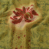 Sanskriti Vintage Sarees Green Pure Georgette Silk Printed Sari 5yd Craft Sustainable Fabric