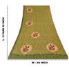 Sanskriti Vintage Sarees Green Pure Georgette Silk Printed Sari 5yd Craft Sustainable Fabric