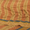 Sanskriti Vintage Sarees Beige/Red Pure Georgette Silk Printed Sari Craft Sustainable Fabric