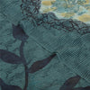 Sanskriti Vintage Sarees Blue Pure Georgette Silk Printed Sari 5yd Craft Sustainable Fabric