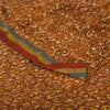 Sanskriti Vintage Sarees Brown Pure Georgette Silk Printed Sari 5yd Craft Sustainable Fabric