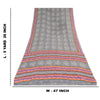 Sanskriti Vintage Sarees Gray Pure Georgette Silk Printed Sari 5yd Craft Sustainable Fabric