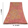 Sanskriti Vintage Sarees Pink/Brown Pure Georgette Print Sari 6+yd Craft Sustainable Fabric