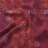 Sanskriti Vintage Sarees Pink Hand Block Printed Pure Georgette Sari 5+yd Sustainable Fabric