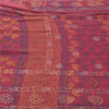 Sanskriti Vintage Sarees Pink Hand Block Printed Pure Georgette Sari 5+yd Sustainable Fabric