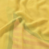 Sanskriti Vintage Sarees Yellow Pure Georgette Silk Print Sari 5+yd Craft Sustainable Fabric