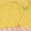 Sanskriti Vintage Sarees Yellow Pure Georgette Silk Print Sari 5+yd Craft Sustainable Fabric