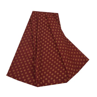 Sanskriti Vintage Sarees Red Pure Georgette Silk Printed Sari 5+yd Craft Sustainable Fabric