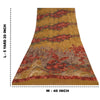 Sanskriti Vintage Sarees Mustard Pure Georgette Printed Sari 5+yd Craft Sustainable Fabric
