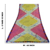 Sanskriti Vintage Sarees Multi Pure Georgette Silk Print Sari 5+yd Craft Sustainable Fabric