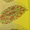 Sanskriti Vintage Sarees Green/Yellow Pure Georgette Printed Sari 5+yd Sustainable Fabric