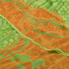 Sanskriti Vintage Sarees Green Pure Georgette Silk Print Sari 5+yd Craft Sustainable Fabric