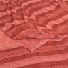 Sanskriti Vintage Sarees Dusty Pink Pure Georgette Print Sari 5+yd Craft Sustainable Fabric