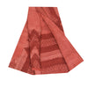 Sanskriti Vintage Sarees Dusty Pink Pure Georgette Print Sari 5+yd Craft Sustainable Fabric
