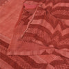 Sanskriti Vintage Sarees Dusty Pink Pure Georgette Print Sari 5+yd Craft Sustainable Fabric