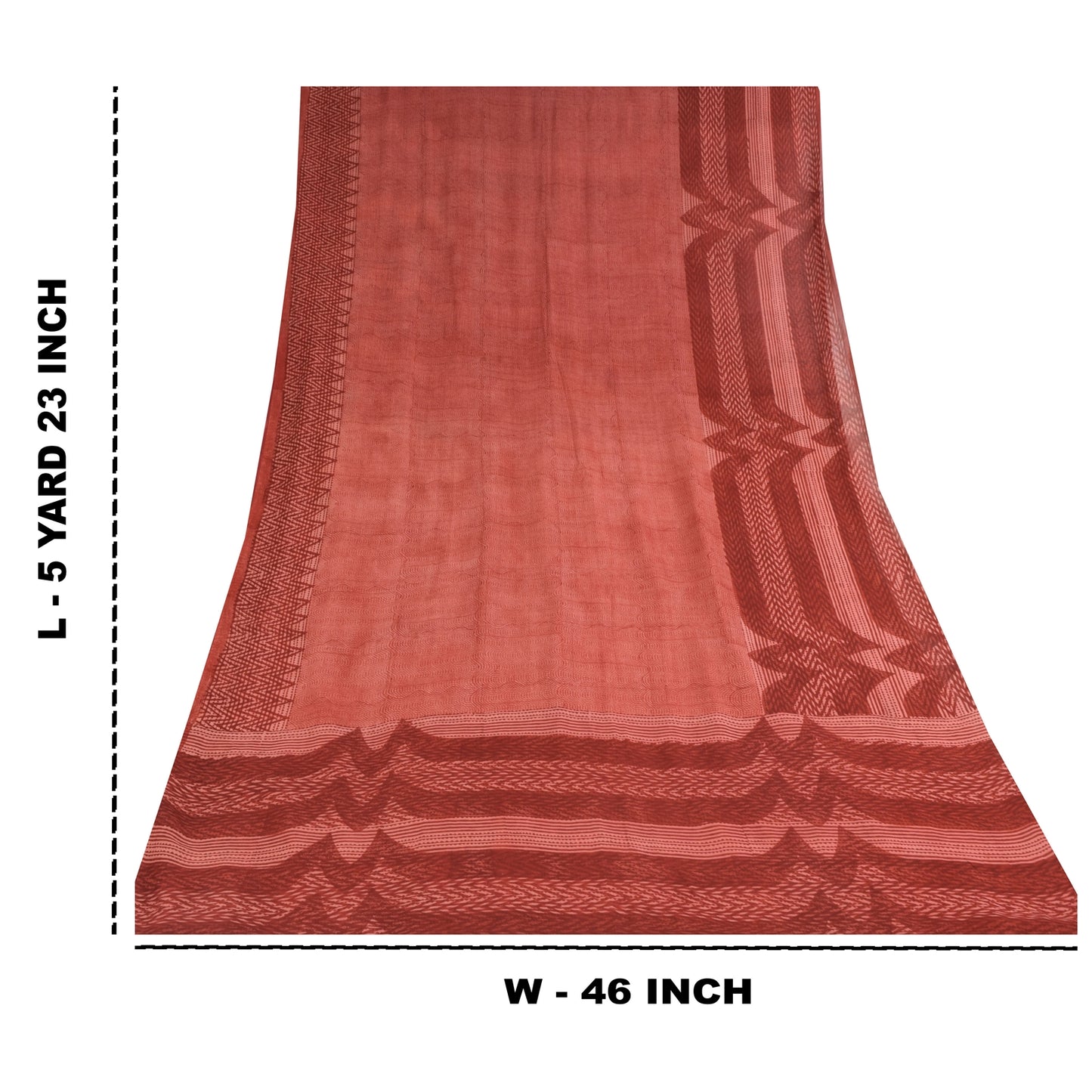 Sanskriti Vintage Sarees Dusty Pink Pure Georgette Print Sari 5+yd Craft Sustainable Fabric