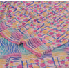 Sanskriti Vintage Sarees Pink Pure Georgette Silk Printed Sari 5+yd Craft Sustainable Fabric